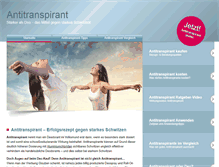 Tablet Screenshot of antitranspirant.de